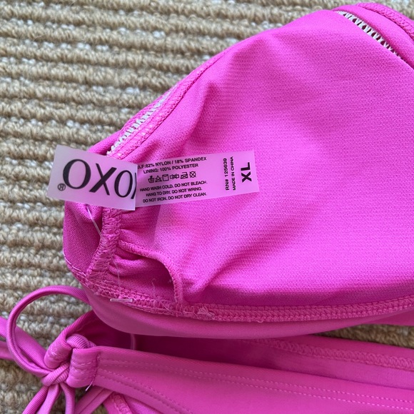 ❌ SOLD XOXO Womens Pink Guava Size XL 2pc Bikini Style XS242 Y2K NWT - Picture 9 of 9